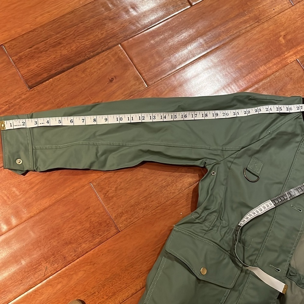 J. Crew Olive Utility Jacket with Dark Trim - Picture 11 of 12